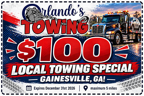 $100 LOCAL TOWING SPECIAL Coupon